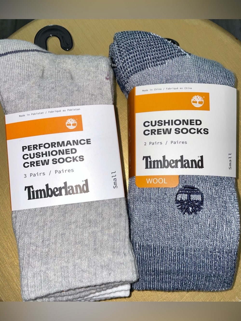 Women’s Timberland Cushioned Crew Socks Size Small 4-7 - 2 Wool /3 Cotton Blend